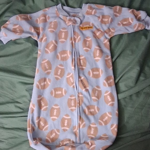 Just One You By Carters Other - Football Print Kids Sleep Sack - Blue and Tan